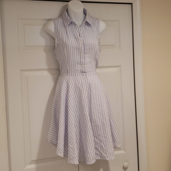 Moral Fiber Striped Fit & Flare Dress Size M - Picture 2 of 6